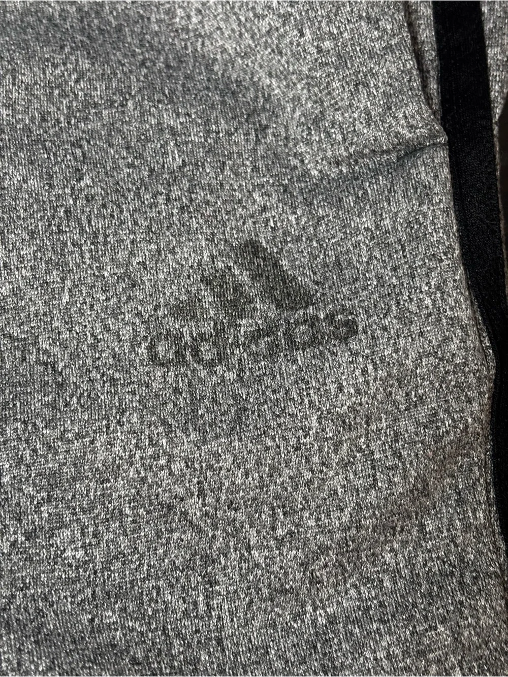 ADIDAS Men’s Gray Jogger Pants with Black Stripes-Elastic Waist w/Drawstring